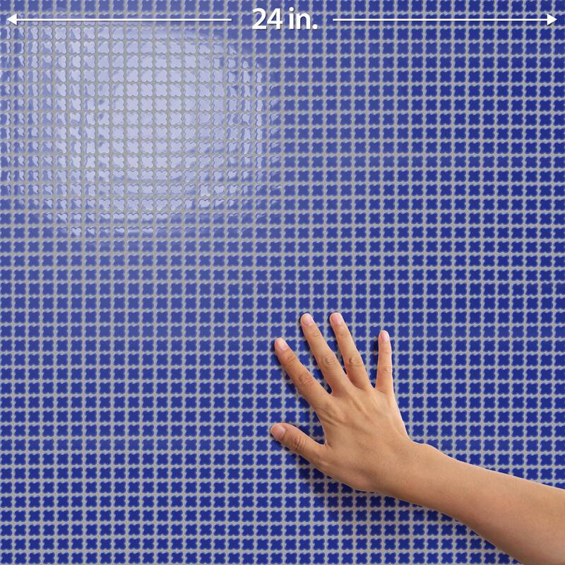 Merola Tile Fioretti Glossy Cobalt Blue 12" x 12" Porcelain Floor and Wall Tile