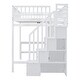preview thumbnail 13 of 51, Full size Loft Bed with Bookshelf,Drawers,Desk,and Wardrobe
