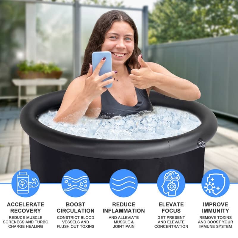 Outdoor and Indoor Ice Bath Tub With Storage Bag