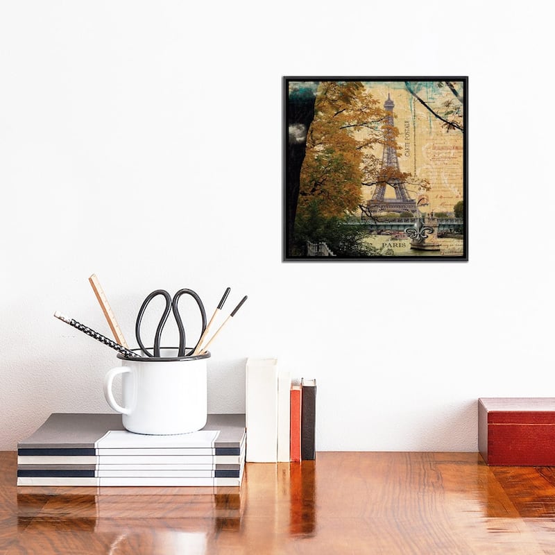 iCanvas "Eiffel Romance III" by Sandy Lloyd Framed