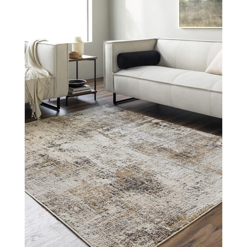 Livabliss Casual Allegro Abstract Area Rug - 7'10" x 10' - Tan/Ivory
