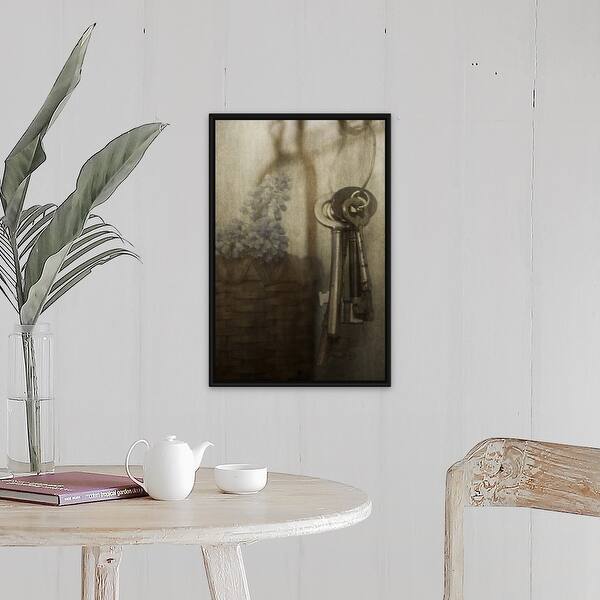 Shop Rustic Skeleton Keys Hanging On Wall Black Float Frame