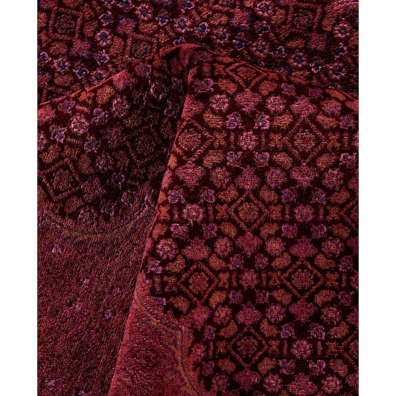 Overdyed One-of-a-Kind Hand-Knotted Area Rug - Pink - 6' 7" x 9' 8"