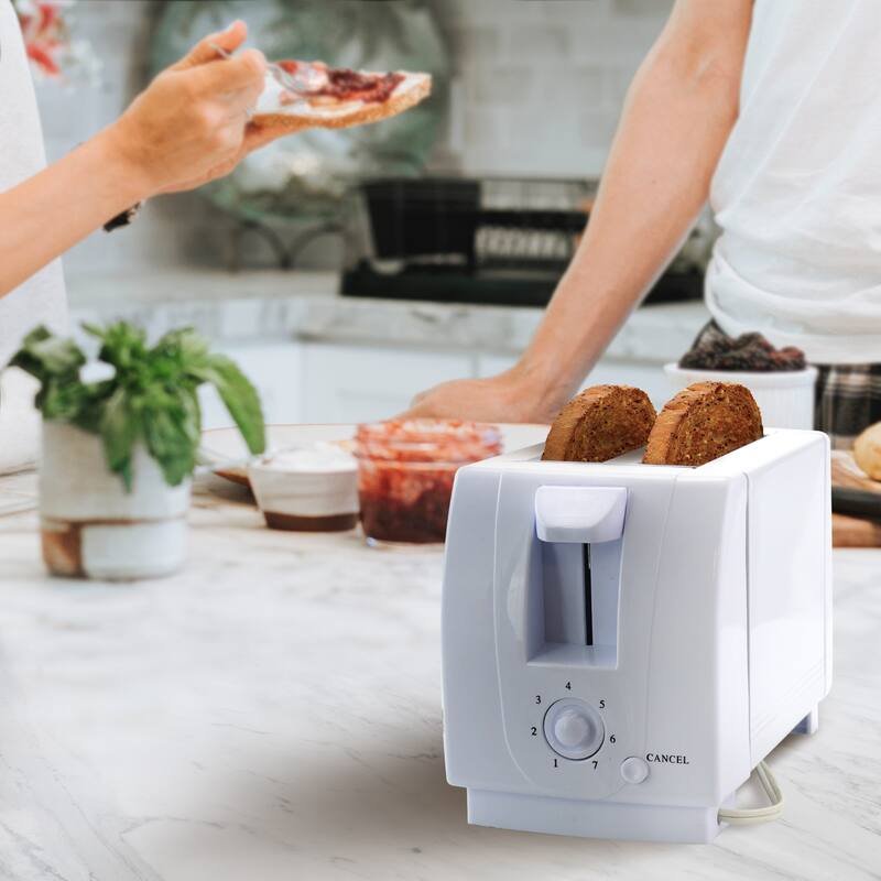 2 Slice Easy Dial Control Toaster in White