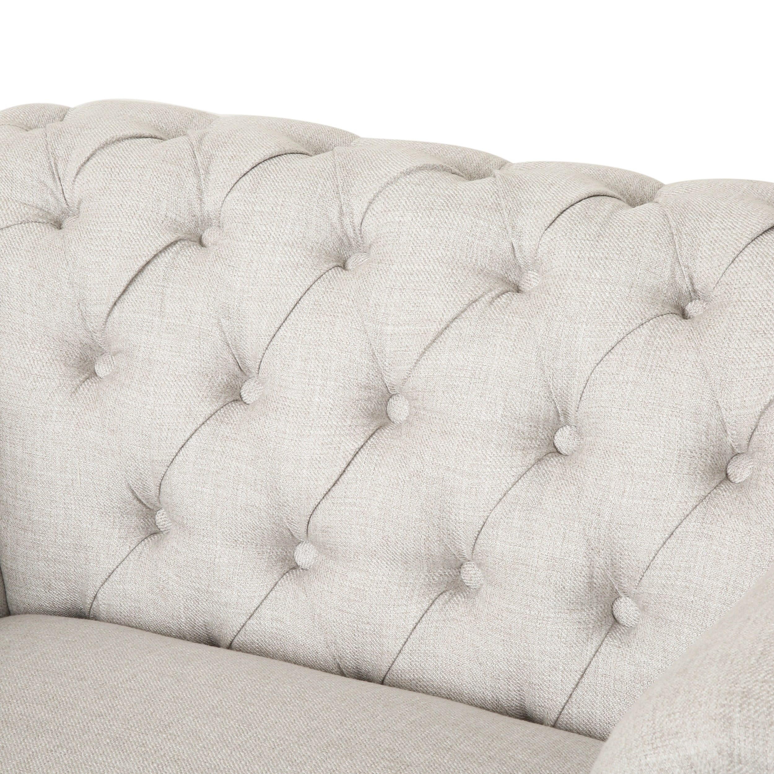 Lancelot Modern Glam Fabric Chesterfield Chaise Lounge by Christopher Knight Home