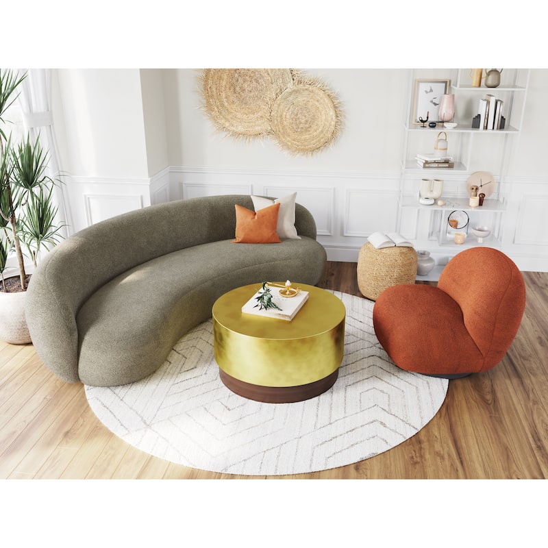 Myanmar Accent Chair Burnt Orange - 29.9" W x 31.5" D x 26.8" H