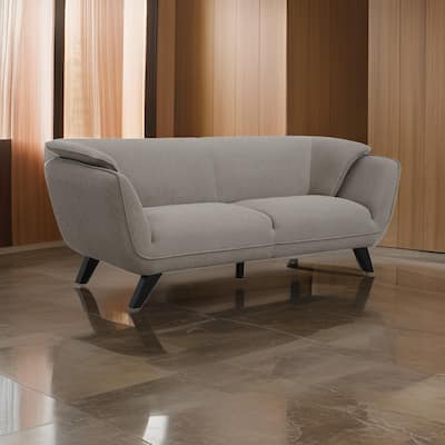 Naeli 86 Inch Sofa, Compact Modern Design, Plush Brown Linen Upholstery