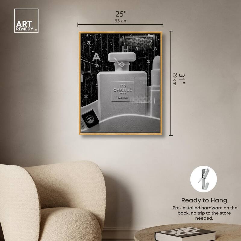 Sculptural Number 5 Canvas by Art Remedy