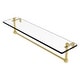 preview thumbnail 51 of 55, Allied Brass 16 Inch Glass Vanity Shelf with Integrated Towel Bar