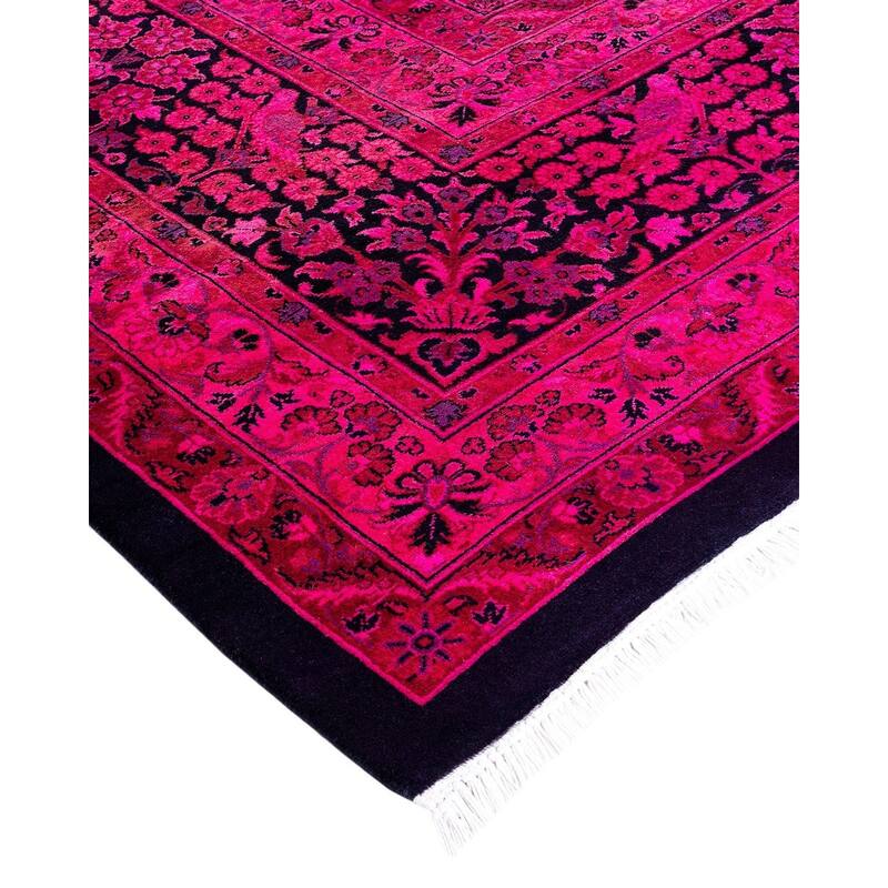 Overdyed, One-of-a-Kind Hand-Knotted Area Rug - Pink - 10' 3" x 16' 0"