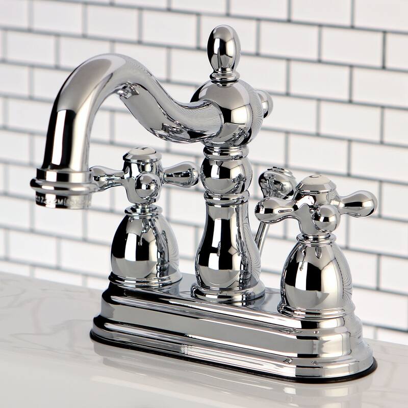 Kingston Brass Heritage Centerset Bathroom Faucet with Brass Pop-Up