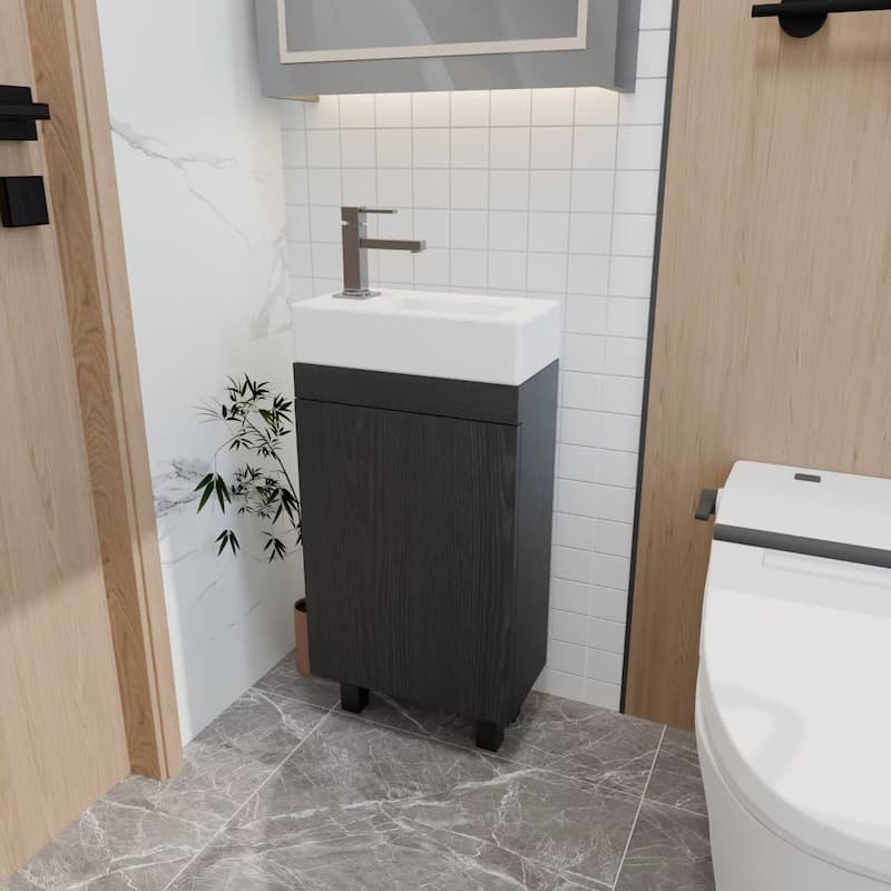 16" Bathroom Vanity Sink Combo with Undermount Ceramic Sink