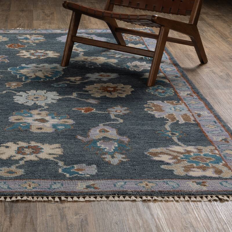 Maylin Traditional Oriental Light Blue/ Blue Area Rug - 9' x 12' - Blue/ Multi - Rectangle