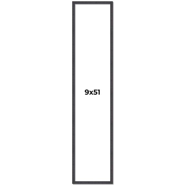 9x51 Frame Brown Solid Wood Picture Frame - Complete Modern Photo