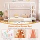 preview thumbnail 21 of 19, Costway Twin Size House Bed Montessori Floor Bed with Detachable