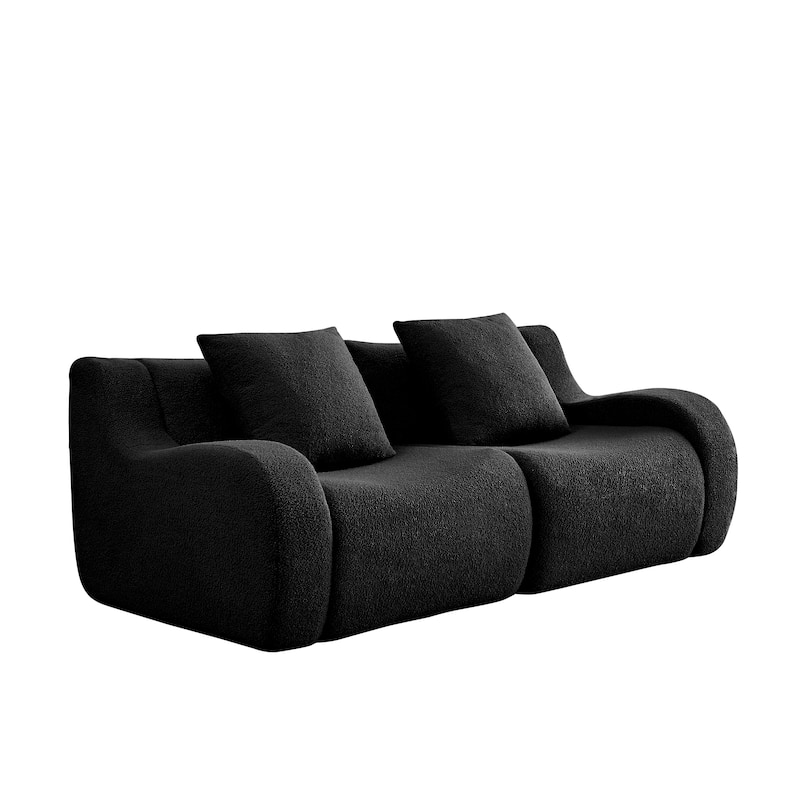 GDF Studio - Fairford 2-Seat Modular Sofa With Curved Armrests & Non-Slip Base