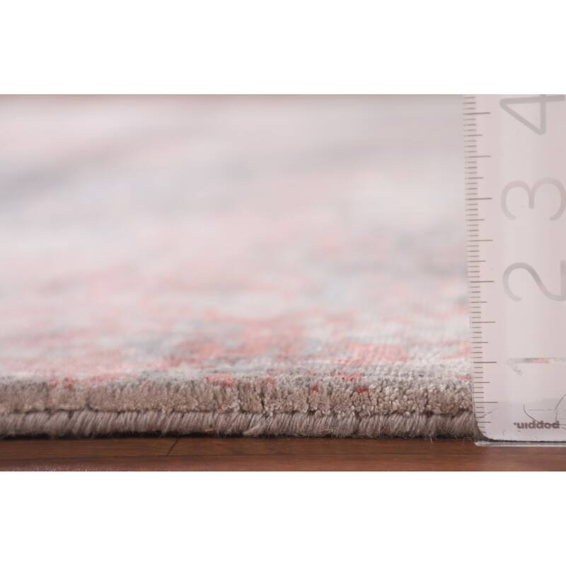 All-Over Abstract Modern Area Rug Hand-Knotted Wool Carpet - 5'3" x 6'10"