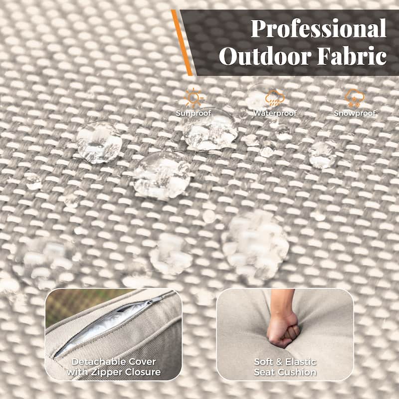 MAISON ARTS 7/9-piece Patio Dining Set, Expendable Rectangular Outdoor Dining Table with Rattan Chairs