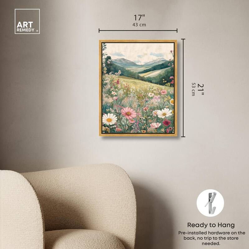 Floral Valley Vista Canvas by Art Remedy