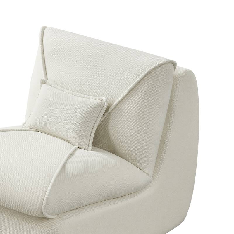 Modern Compressed Lounge Chair with Ottoman, Ideal for Small Spaces and Comfortable Seating