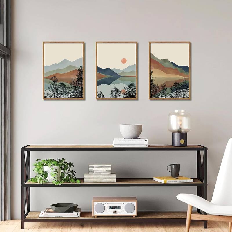 Sun Forest Abstract Nature Landscape Artwork Wall Decor