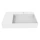 Juniper Stone Solid Surface Wall-mounted Vessel Sink - 30" Right Basin - White