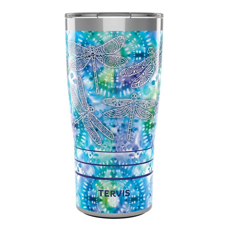 Tervis Traveler Tie Dye Dragonfly Triple Walled Insulated Travel Tumbler, Stainless Steel - 20oz