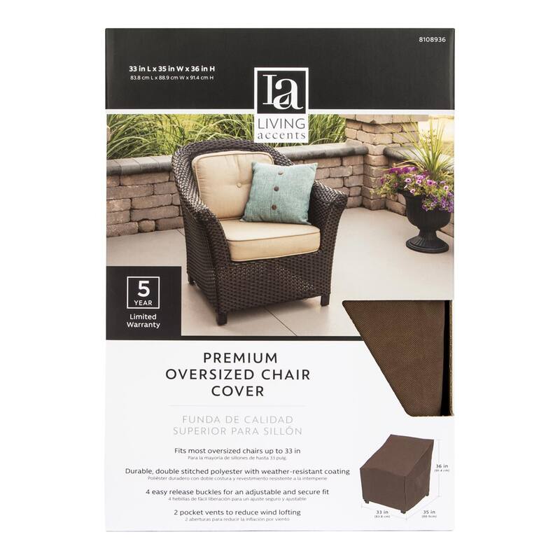 Living Accents Polyester Chair Cover 36"