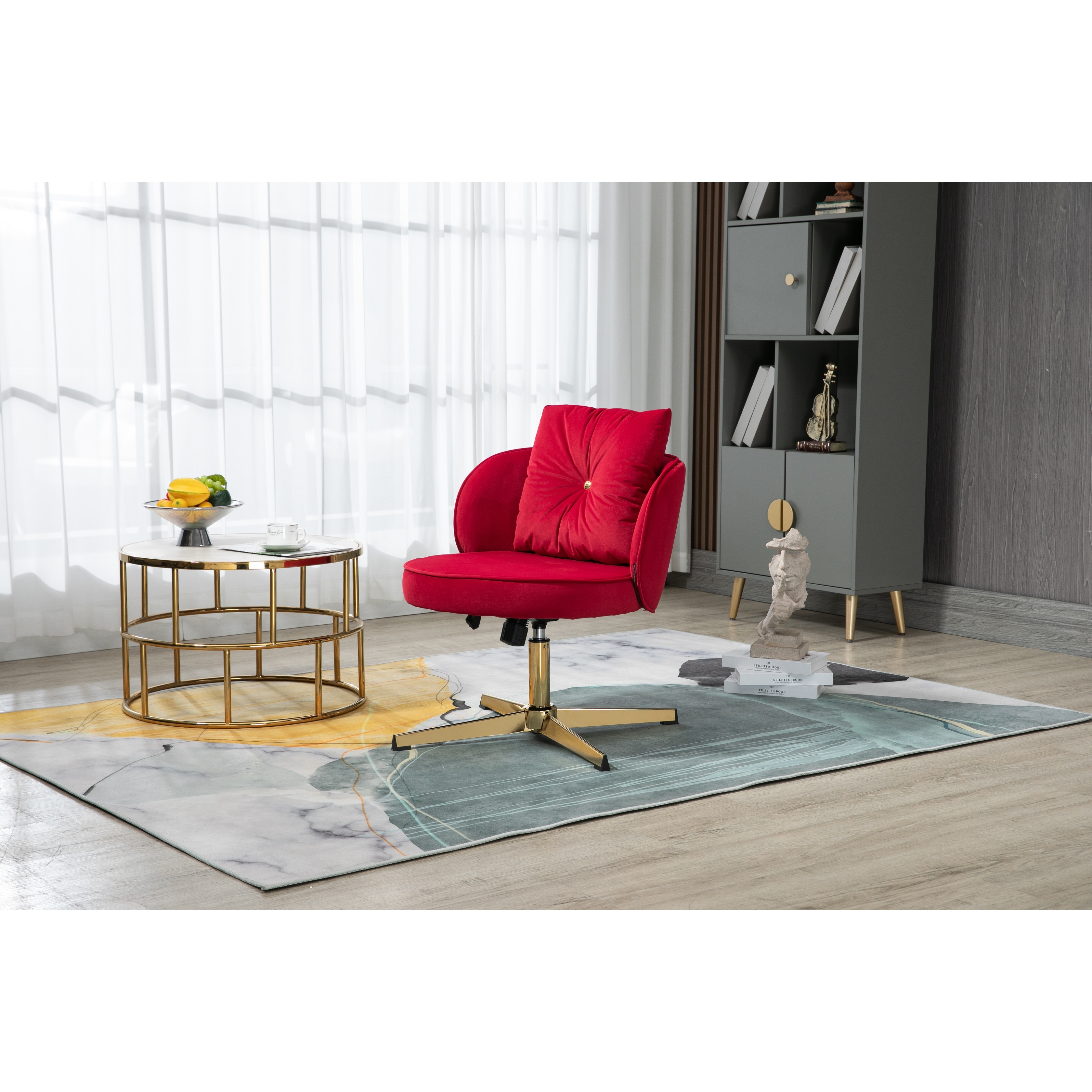 Red vanity chair shop