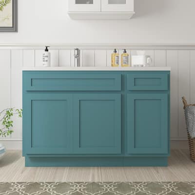 Vanity Art 45" Oak Freestanding Bathroom Vanity Cabinet without Top