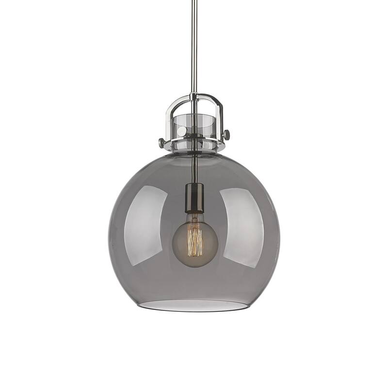 Innovations Lighting 410-1SL-20-14 Newton Sphere Pendant Newton Sphere - Polished Nickel / Plated Smoke