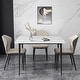 Modern Slate Kitchen Dining Table with Sintered Stone Top Metal Legs ...