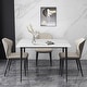 preview thumbnail 2 of 22, Modern Slate Kitchen Dining Table with Sintered Stone Top Metal Legs (Table Only) - 31.5x31.5x30 inch