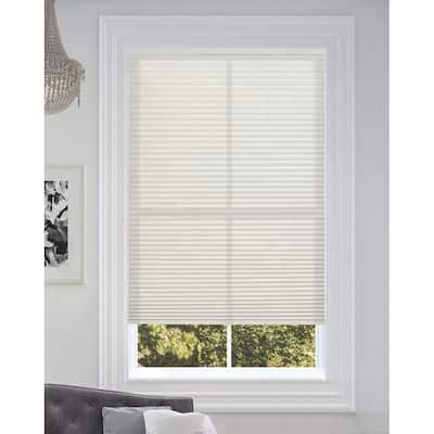 BlindsAvenue Cordless Light Filtering Cellular Honeycomb Shade, 9/16" Single Cell, White Dove