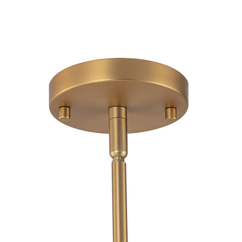 Mid-Century 4-Light White Fabric Drum Lantern Chandelier Ambient Light