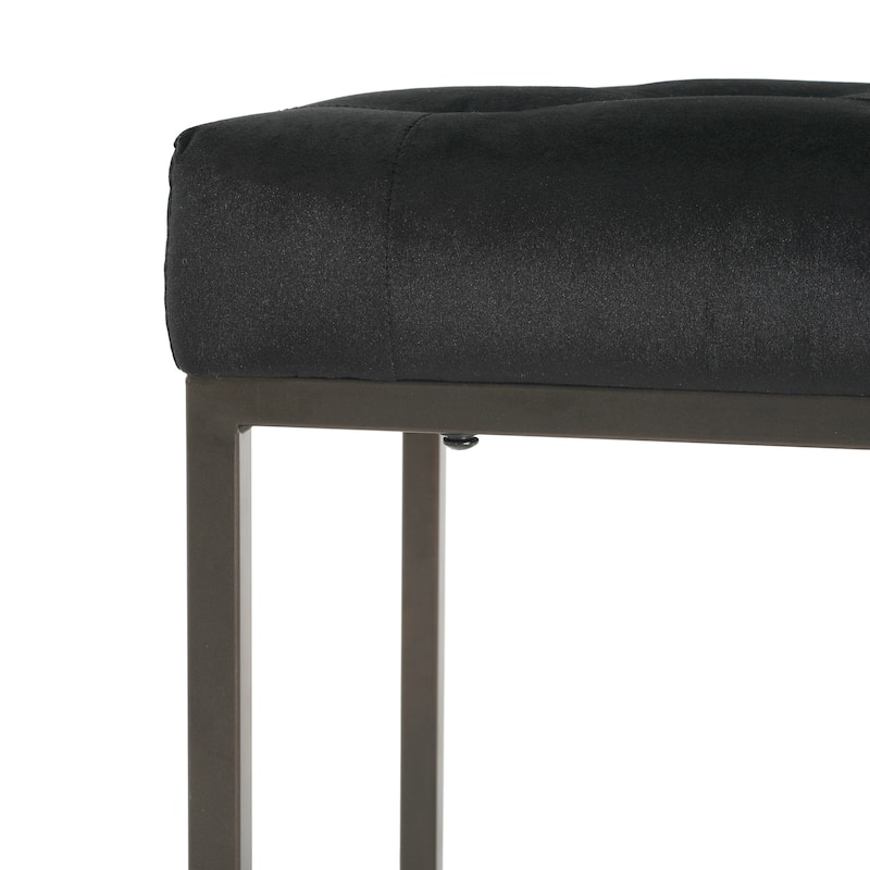 Roomfitters Upholstered Button Tufted Bench with Metal Frame, Entryway or Bedroom Accent Seat