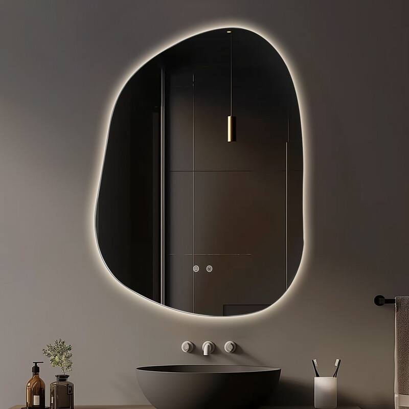 Wallbeyond 3-Tone Modern Style Frameless Rectangular LED Wall Mirror - 22inx30in