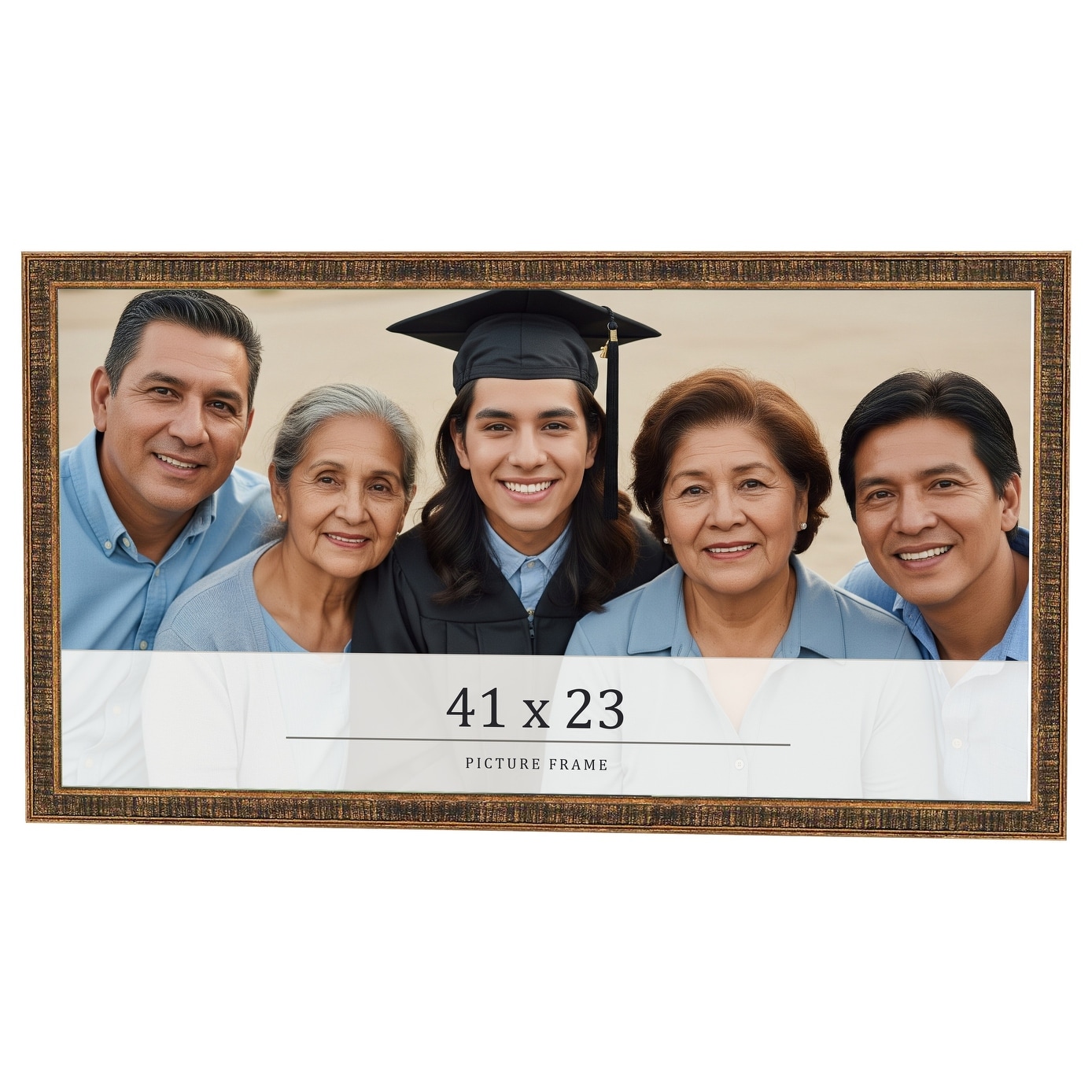 41x23 Frame Gold Kingsley Distressed Solid Wood Picture Frame Width