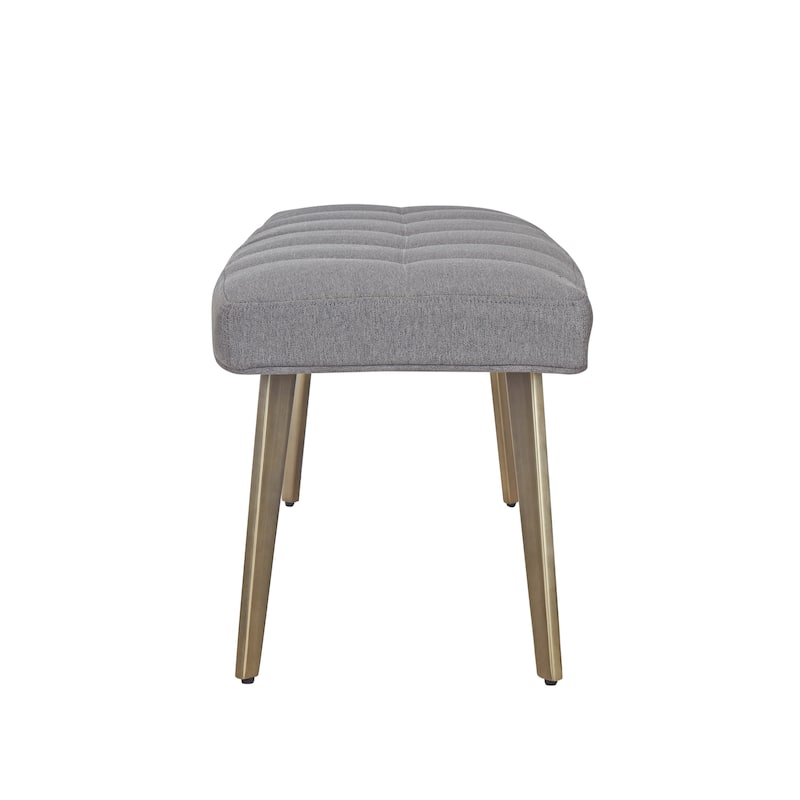Modrest Cici Contemporary Grey & Antique Brass Bench