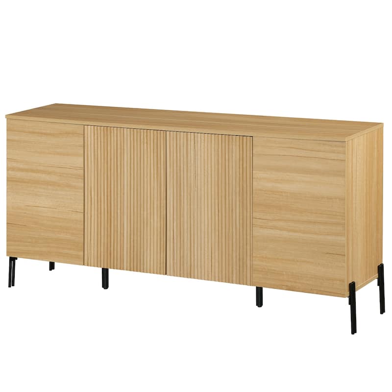 WAMPAT 61" Sideboard Buffet Cabinets with Storage