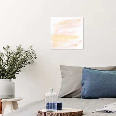 Wynwood Studio Canvas Abstract Bright Day White and Light Orange Modern & Contemporary Wall Art Canvas Print