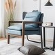 preview thumbnail 11 of 25, Costway Modern Accent Armchair Lounge Chair w/ Rubber Wood Legs & - 34.5'' x 26.5'' x 36''