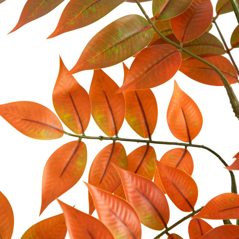 Sumac Artificial Potted Tree - 4' - Orange and Green