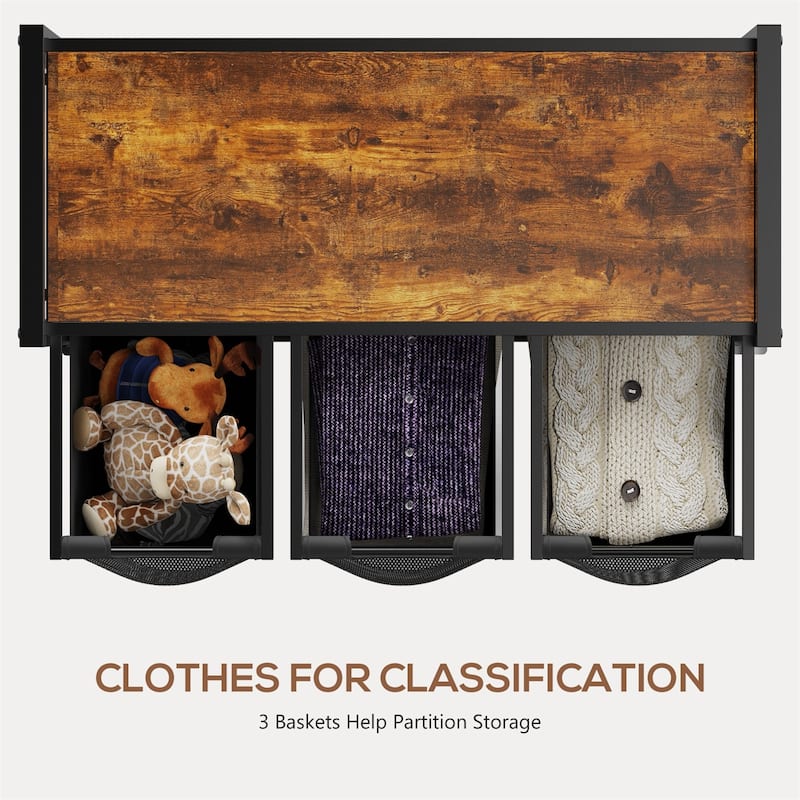 Laundry Hamper with Pull-Out Removable Sorter Bags