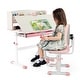 preview thumbnail 7 of 14, Kids Desk and Chair Set with Adjustable Height and Tilted Desktop - 31.5" x 20"x 41" (L x W x H)