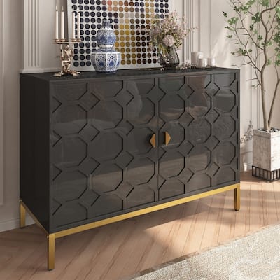 Clihome 40-inch Two Door Glossy Media Storage Cabinet/Buffet