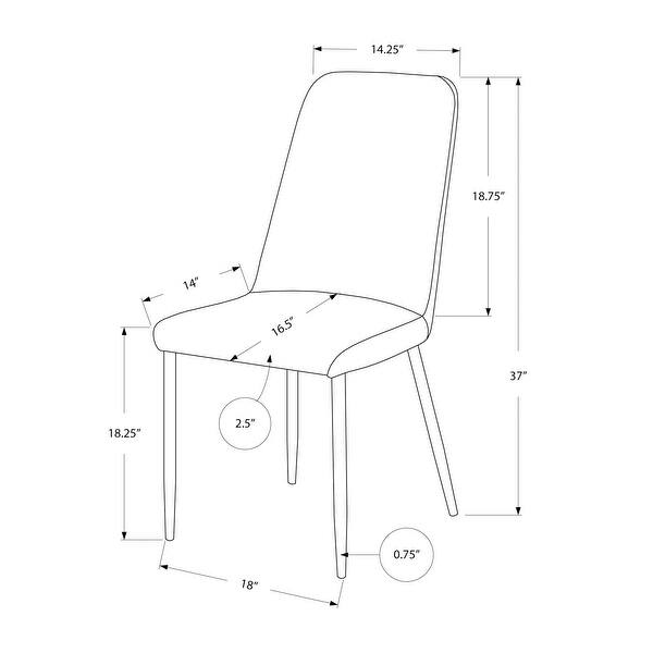 White LeatherLook 2 Piece Dining Chair Bed Bath & Beyond 33328159