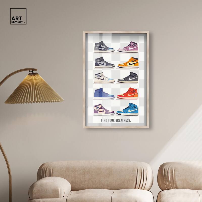 Find Your Greatness Sneakers Shadowbox by Art Remedy