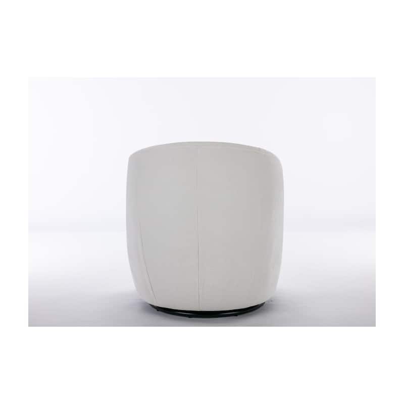 Chenille Fabric Swivel Accent Armchair Barrel Chair