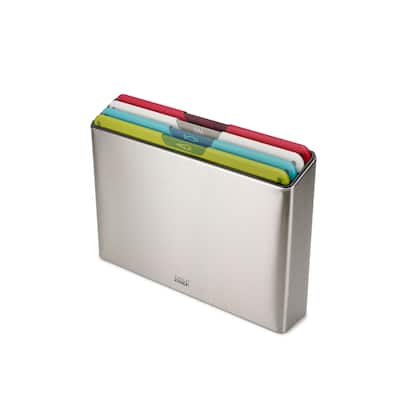 Joseph Joseph Folio Icon Steel 4-piece Cutting Board Set with Stainless Steel Case